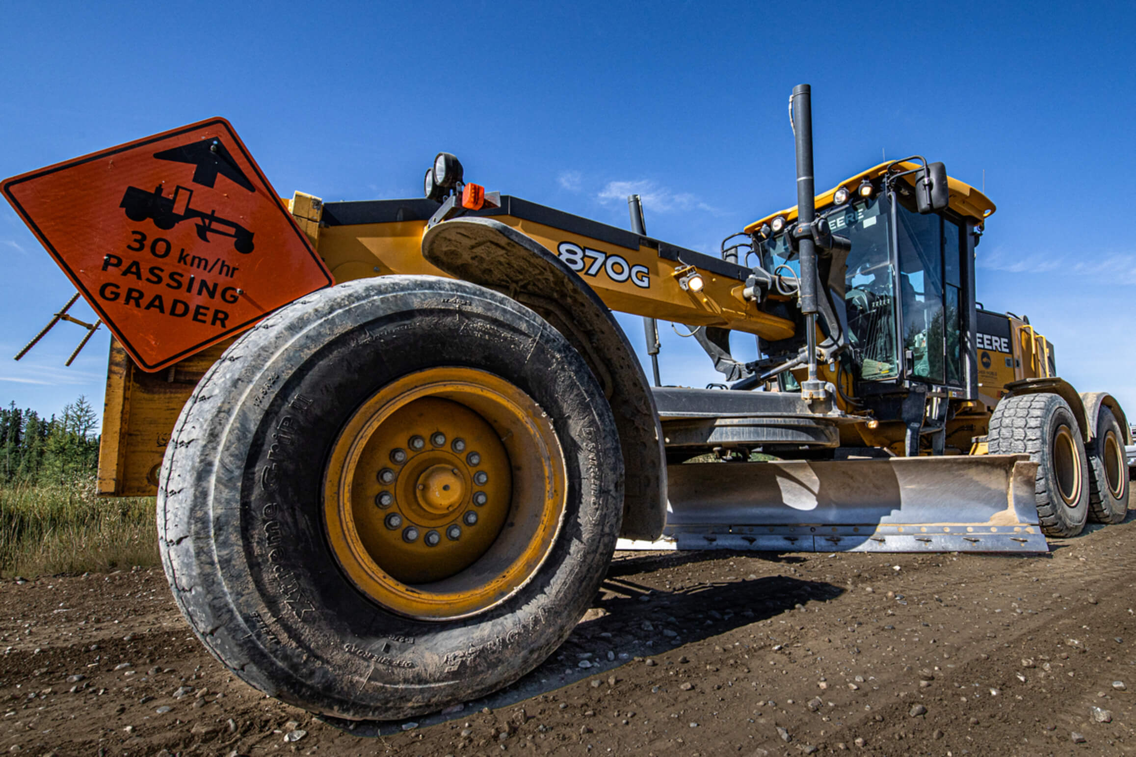 Noble Enterprises based out of Hinton, AB offers full service road maintenance including grading services